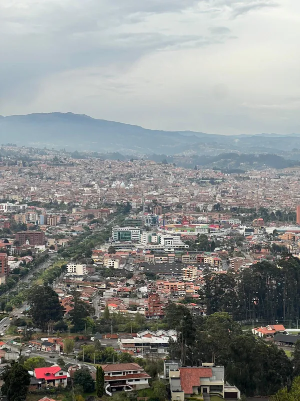 Panoramic view of Cuenca from the Mirador de Turi lookout
